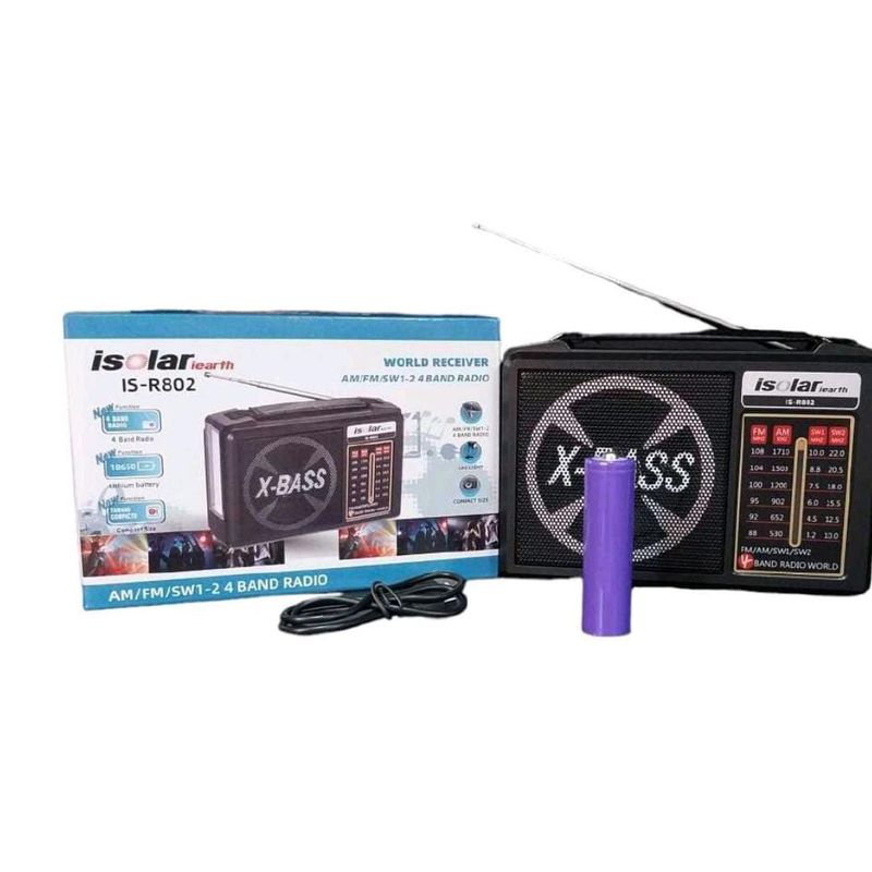 GENERICO - Radio de cuatro bandas AM - FM Recargable