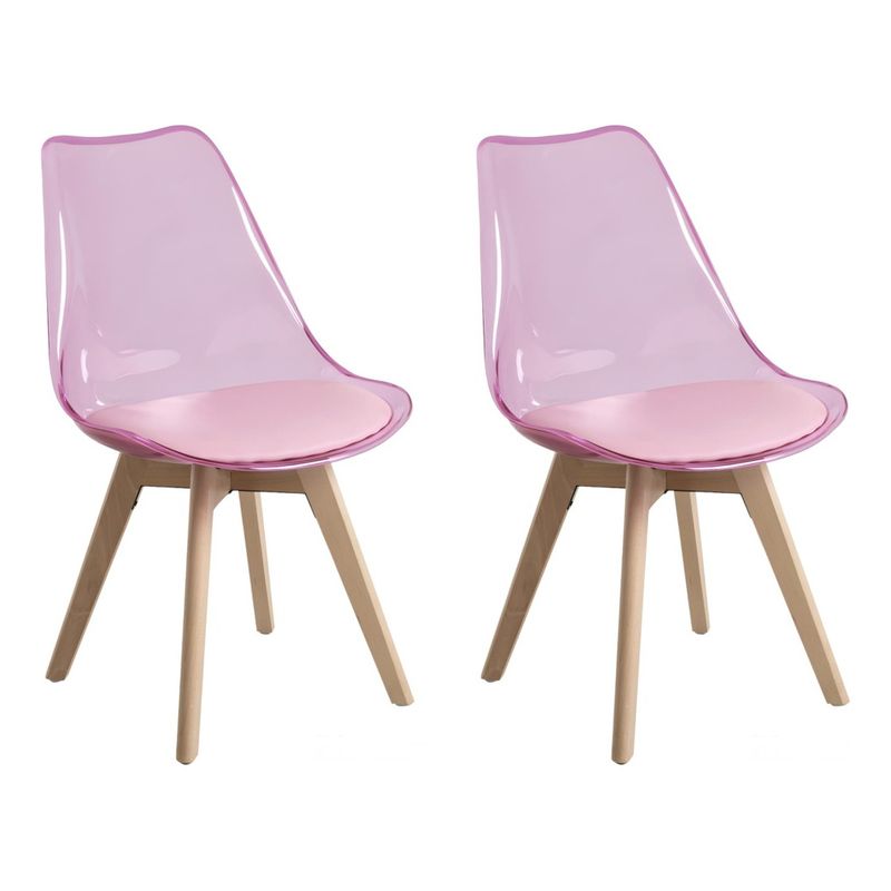 MOBLIHOUSE - Set X2 Silla Moblihouse Eames Transparente