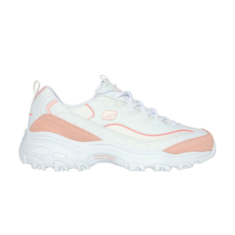 SKECHERS - Tenis Mujer Skechers Dlites - Blanco-Rosado