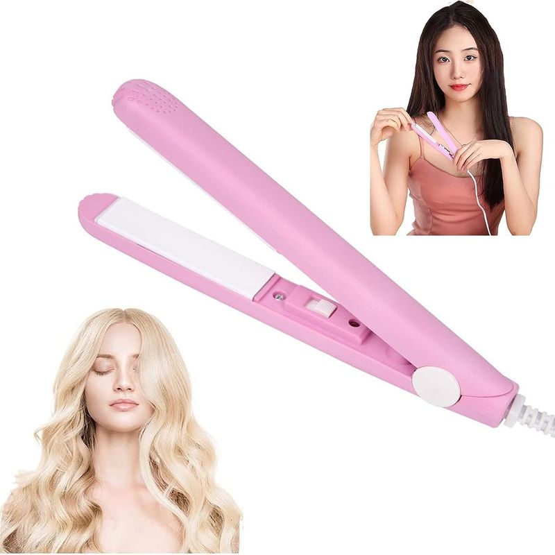 GENERICO - Mini Plancha Portable Alisadora Para Cabello Estuche Viajes