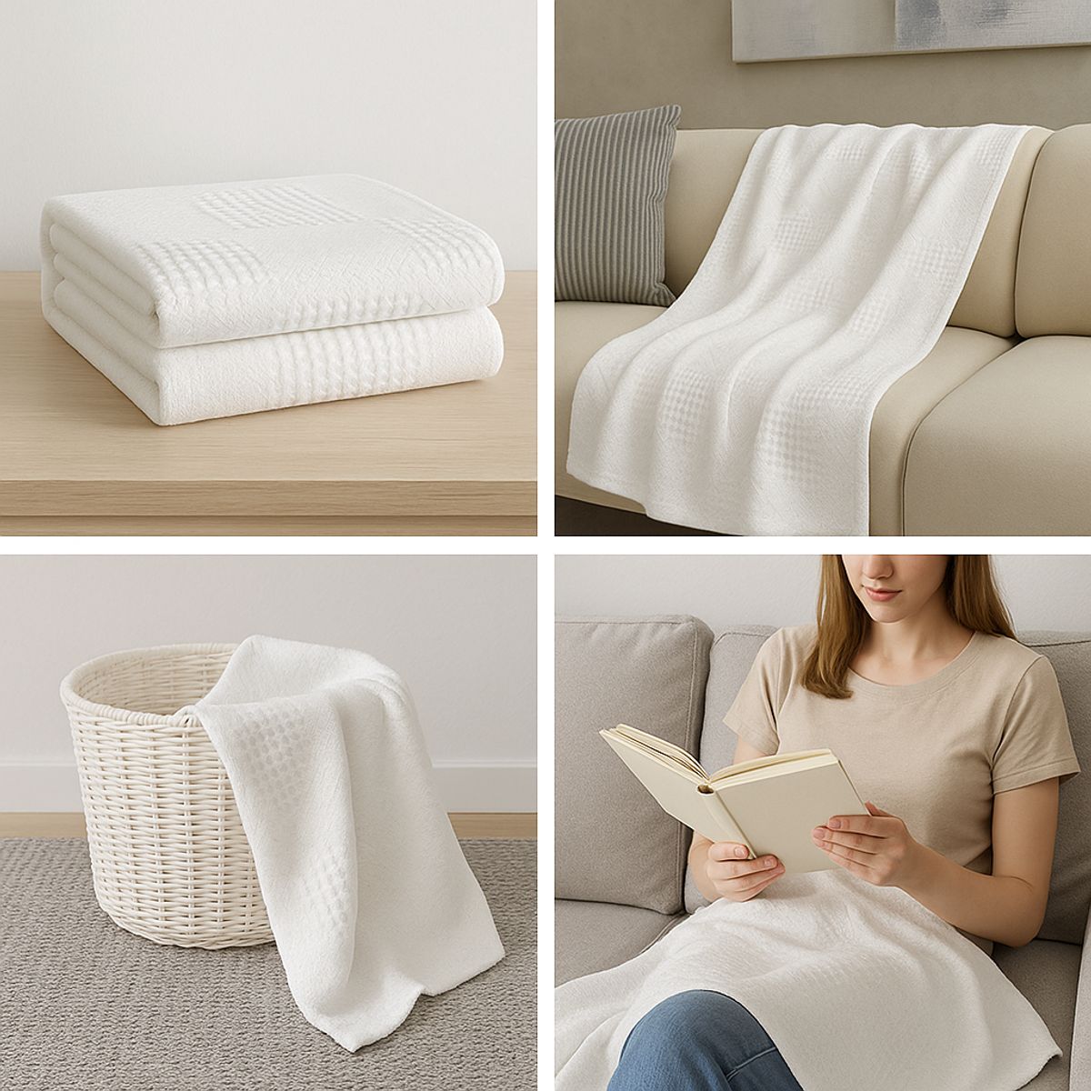 TRU - Cobija Galleta Doble Blanca - Marca TRU