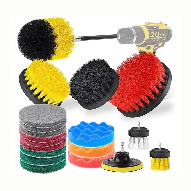 KIDSHOP - Limpieza De Auto Hogar Set Cepillos Para Taladro 20 Piezas