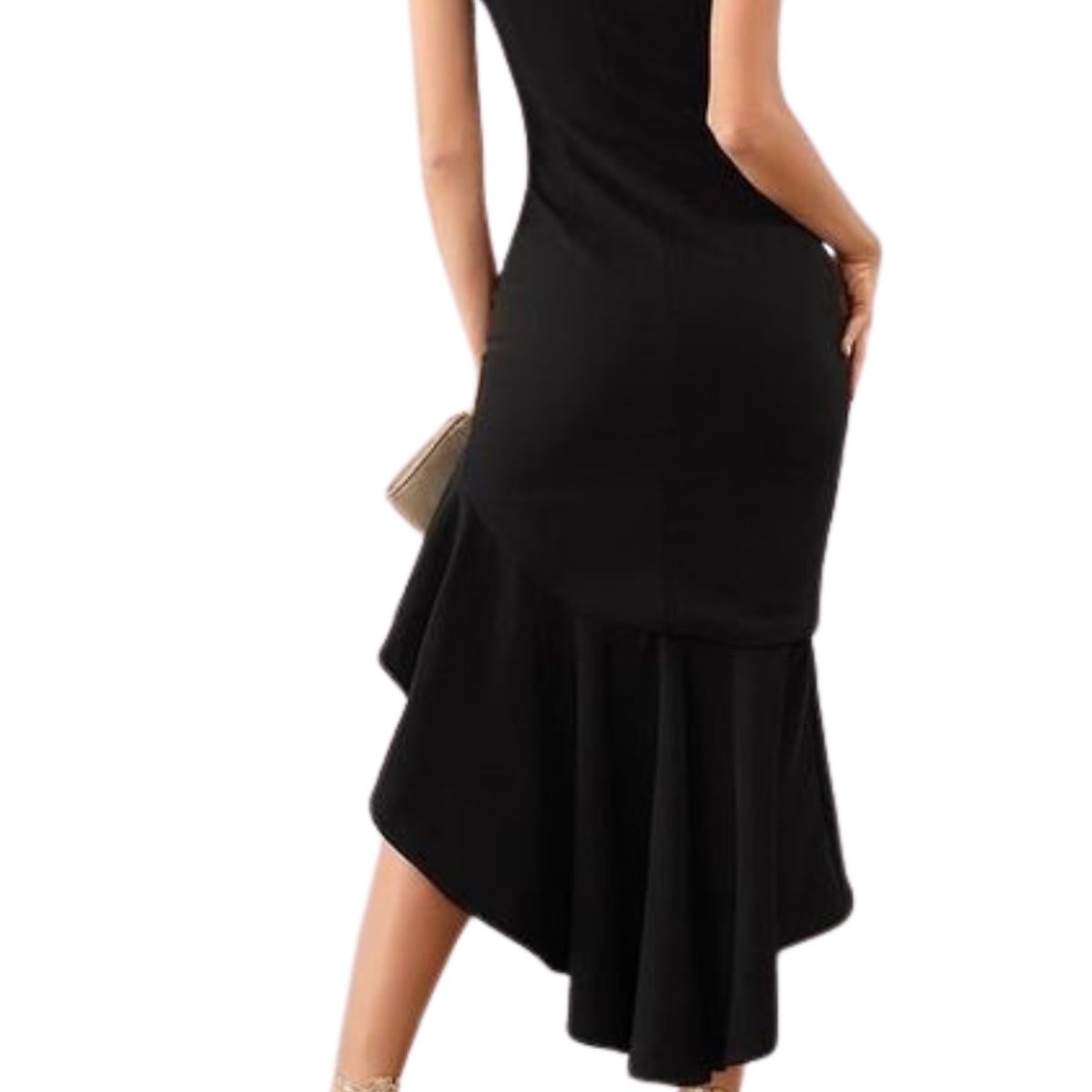 NEGRELI - VESTIDO FORMAL DE MUJER CON MOÑO EN EL HOMBRO FIESTAGRADUACION