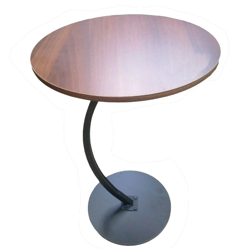 GENERICO - Mesa Auxiliar De Madera En Círculo