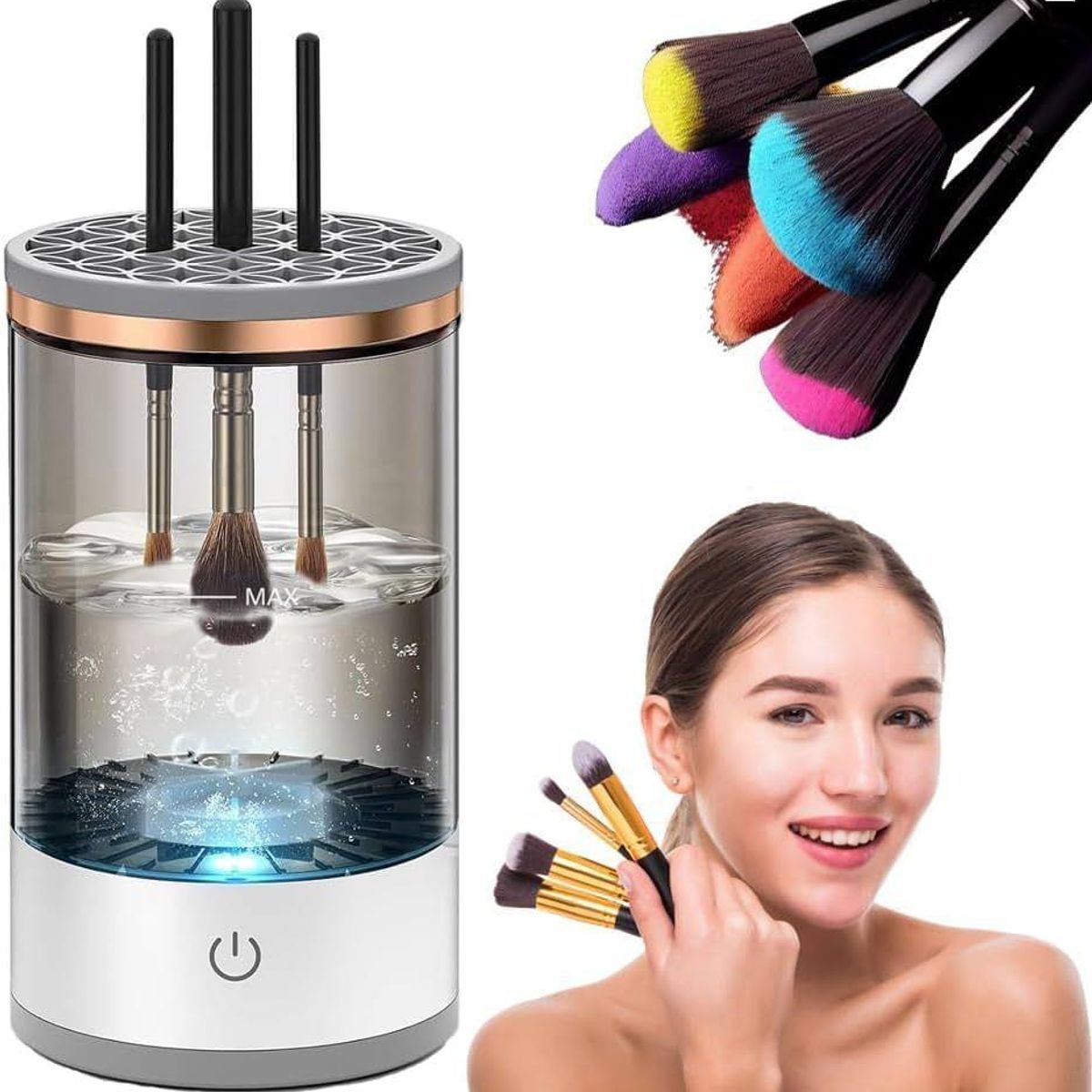 GENERICO - Limpiador De Brochas Eléctrico Limpieza Profunda