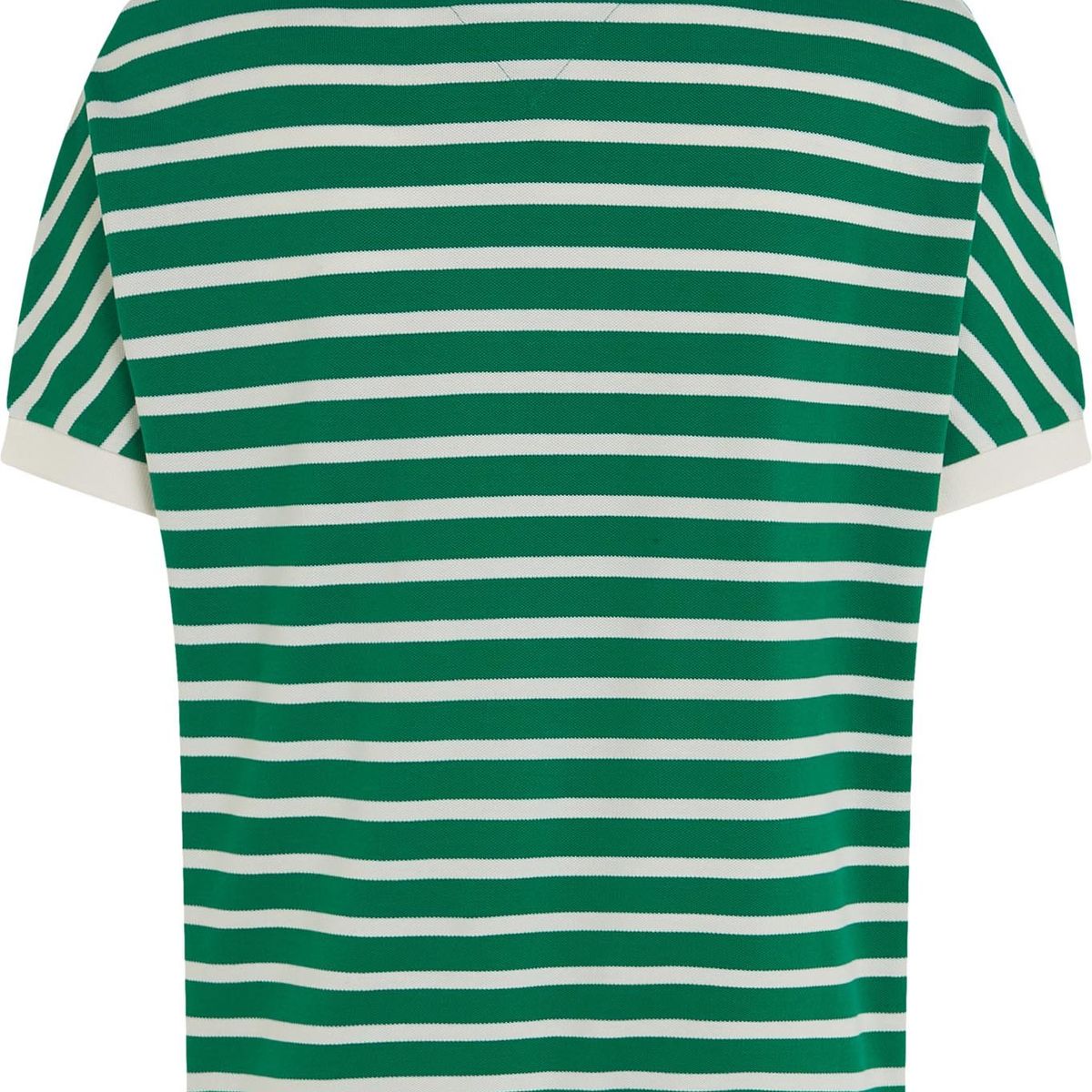 TOMMY HILFIGER - Polo Verde Con Diseño De Rayas y Logo Para Mujer Tommy Hilfiger