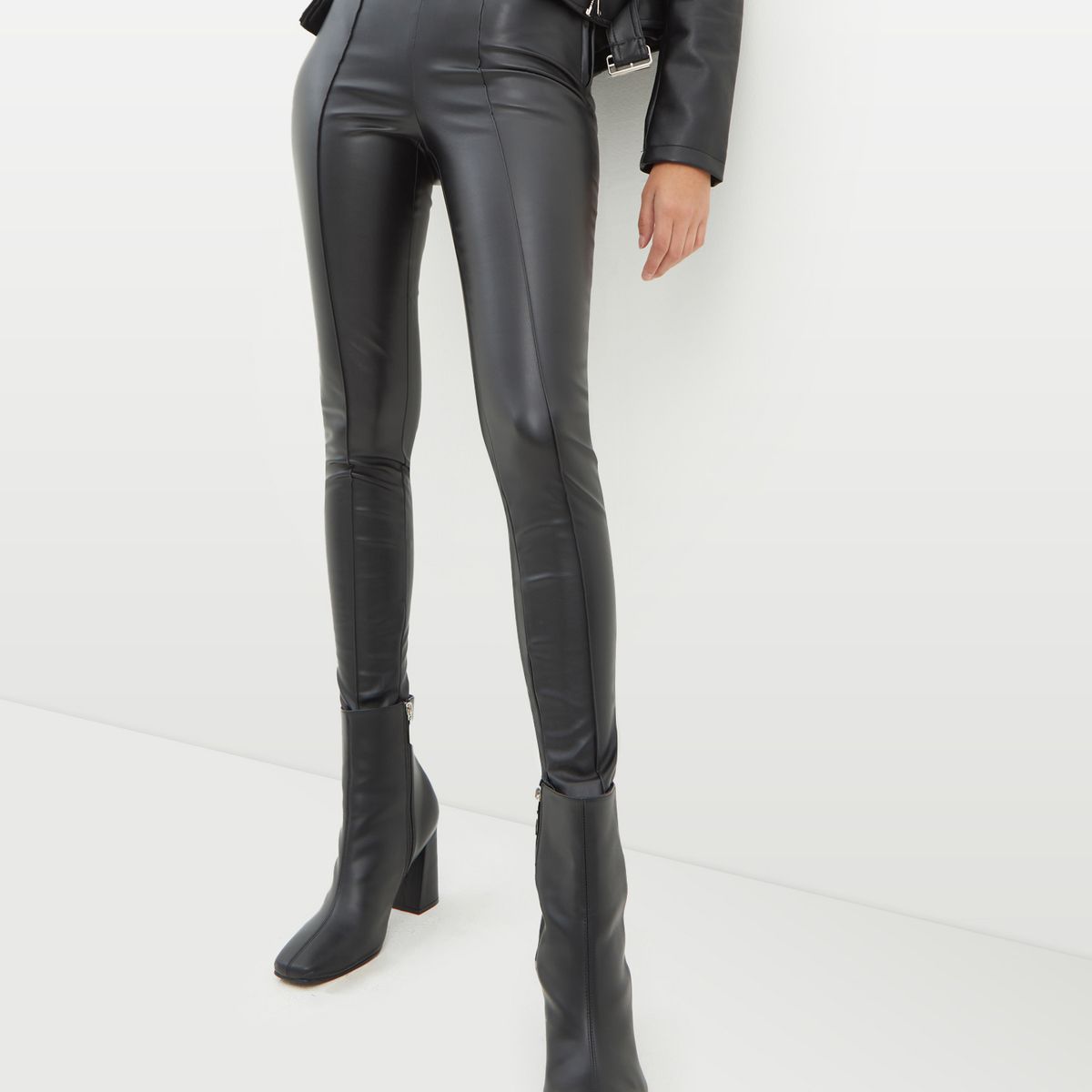 SEVEN SEVEN - Leggins En Pu  Para Mujer Negro Seven Seven