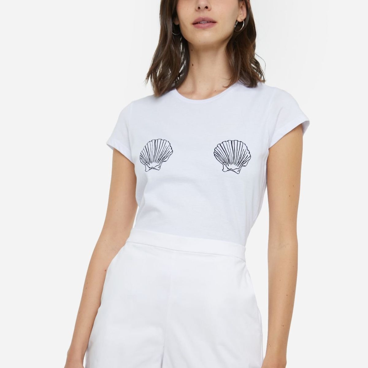 SEVEN SEVEN - Short Ajustado  Para Mujer Blanco Seven Seven