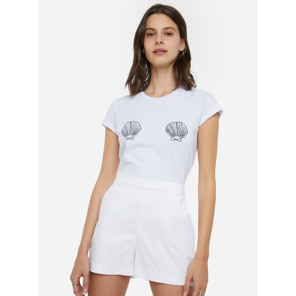 SEVEN SEVEN - Short Ajustado  Para Mujer Blanco Seven Seven