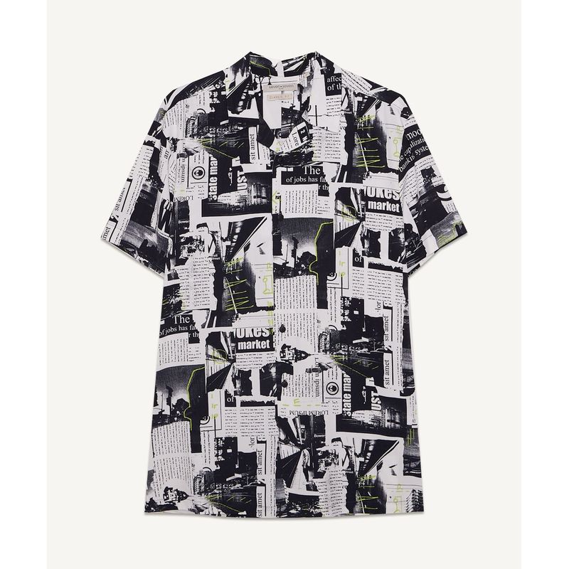 SEVEN SEVEN - Camisa Para Hombre Manga Corta  Color Negro Marca Seven Seven #45011923