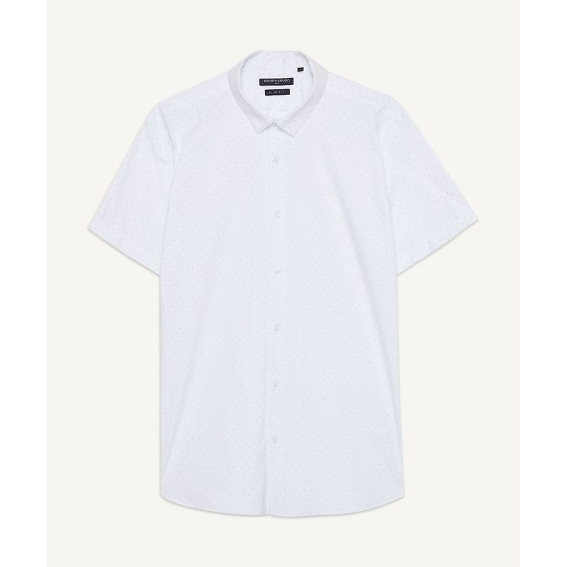 SEVEN SEVEN - Camisa Para Hombre Manga Corta  Color Blanco Marca Seven Seven #45011905