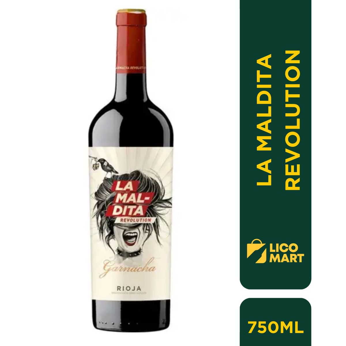 GENERICO - VINO TINTO LA MALDITA REVOLUCIÓN GARNACHA 750 ML