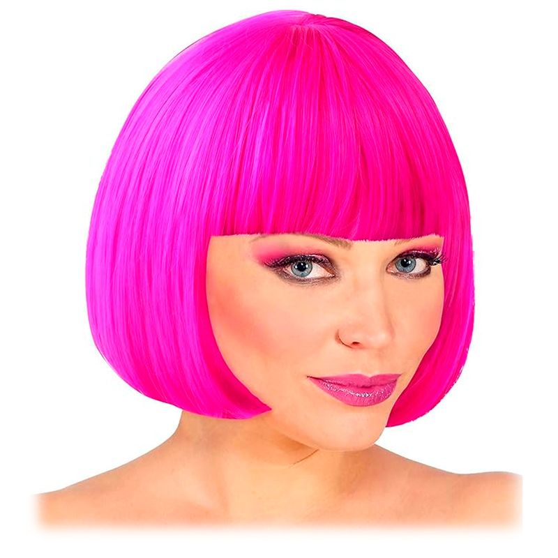 GENERICO - Peluca Corta Color Disfraz Party Halloween Cabello Sintético