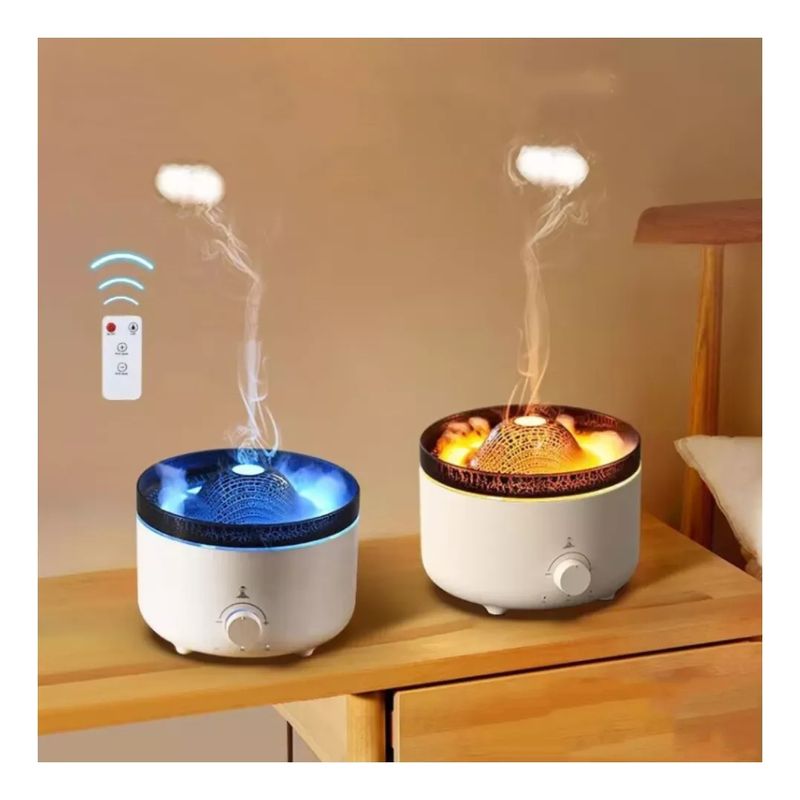 GENERICO - Difusor Aromas Ultrasónico Volcá Luces Escritorio Dormitorio