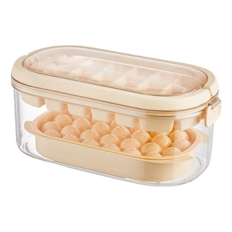 GENERICO - Bandeja Cubos Hielo Congelador Contenedor Almacenador Nevera