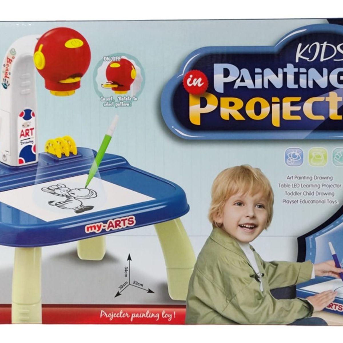 GENERICO - Mesa Dibujo Pintura Niños Tablero Magico Proyector Juguete