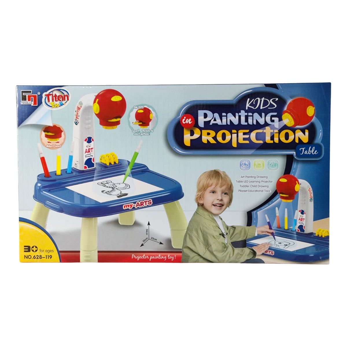 GENERICO - Mesa Dibujo Pintura Niños Tablero Magico Proyector Juguete