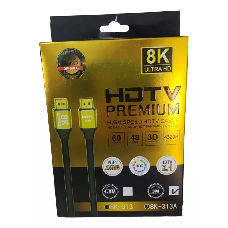 GENERICO - Cable Hdtv Hdmi Definición 8k 3mts Proyector Consola Juegos