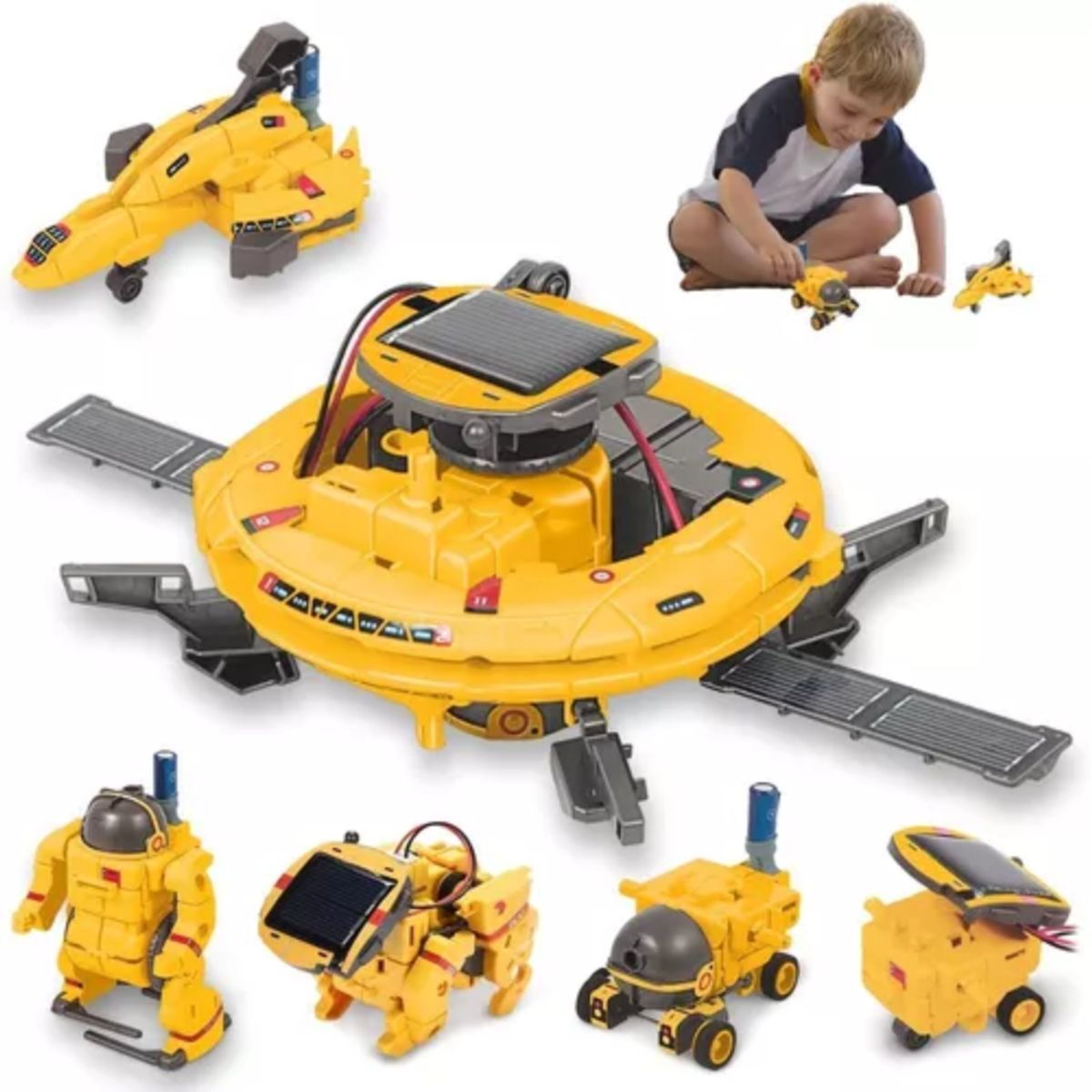 GENERICO - Robot Solar Kit 6 En 1 Juguete Regalo Navidad
