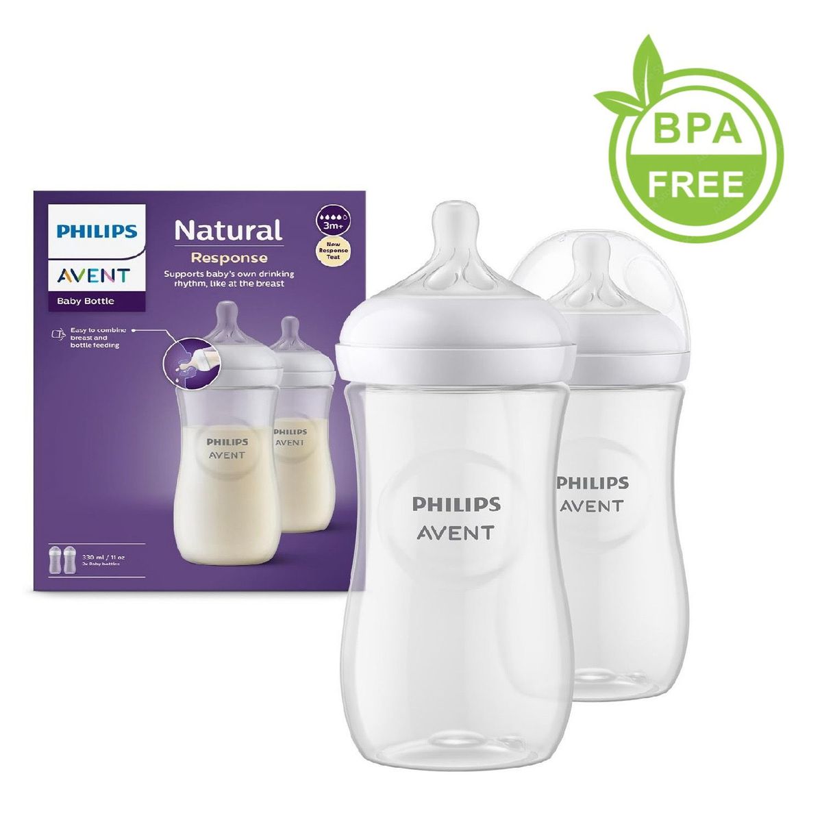 AVENT - Set x2 Teteros Avent Natural 11 Onz