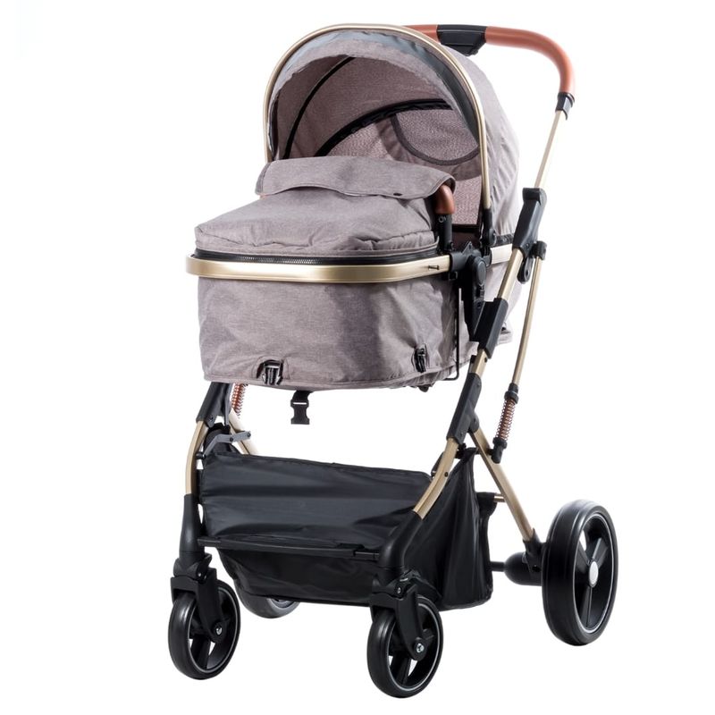 EBABY - Coche Para Bebe Tipo Moises Con CubrePies Plegable Ebaby
