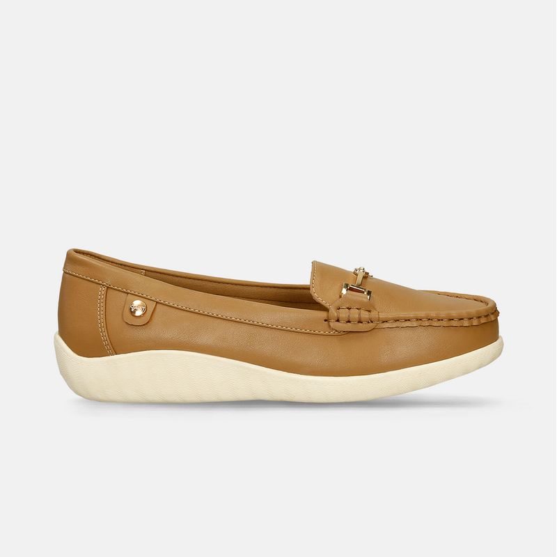 BATA - Mocasines Para Mujer Bata Comfit Camel Junner