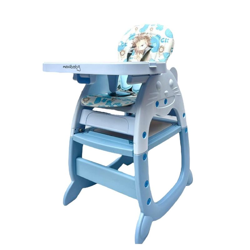 MAXIBABY - Silla Comedor Tipo Escritorio 2en1 Con Juguete Para Bebe