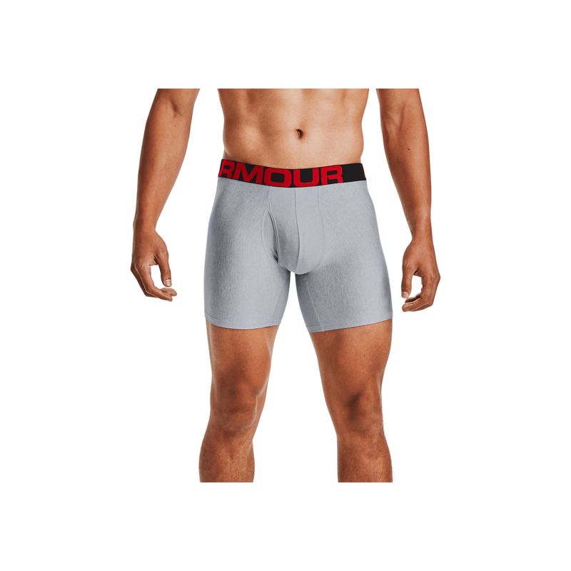UNDER ARMOUR - Boxer Hombre Under Armour TECH 6IN 2 PACK-G Gris UNDER ARMOUR