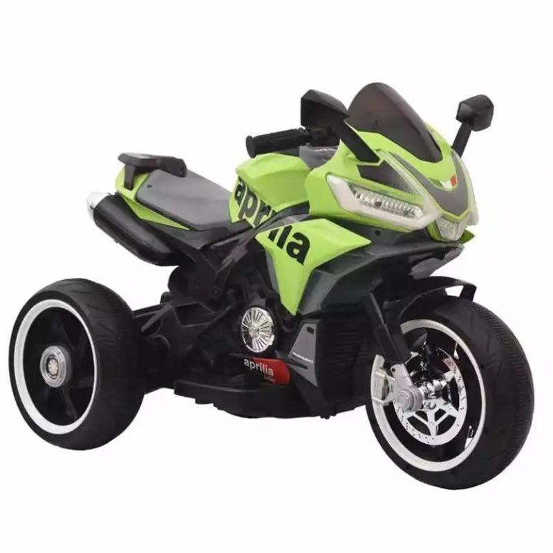 BABY BOOM - Moto eléctrica Verde niños 4 años USB,Bluetooth12V,2 motores