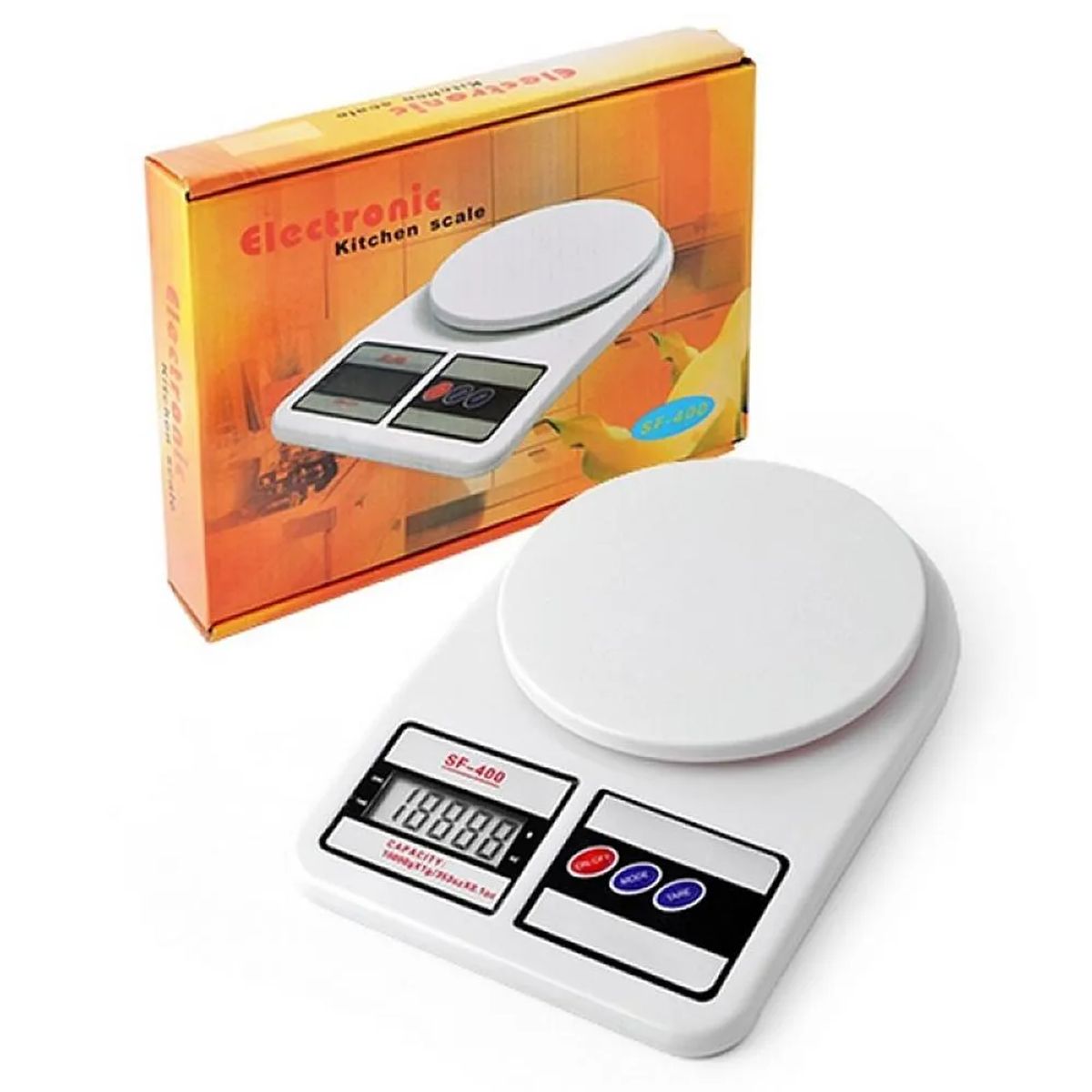 GENERICO - Balanza Gramera De Cocina Digital Genérica Sf-400 Blanca