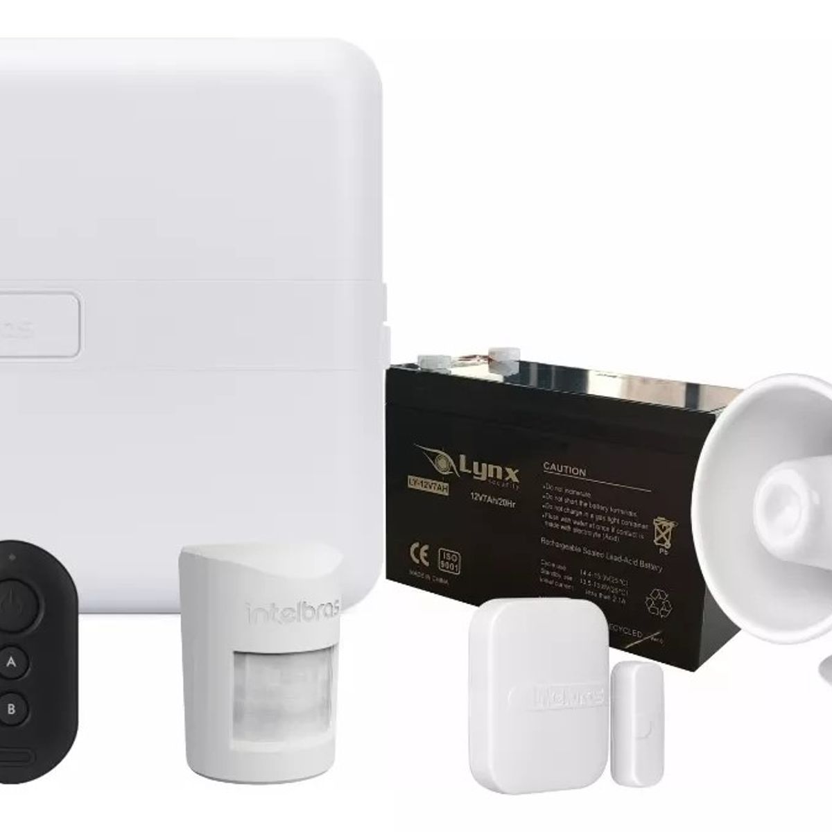 INTELBRAS - Kit De Alarma 24 Zonas Inalámbrica Soporta 8 Zonas Cableadas