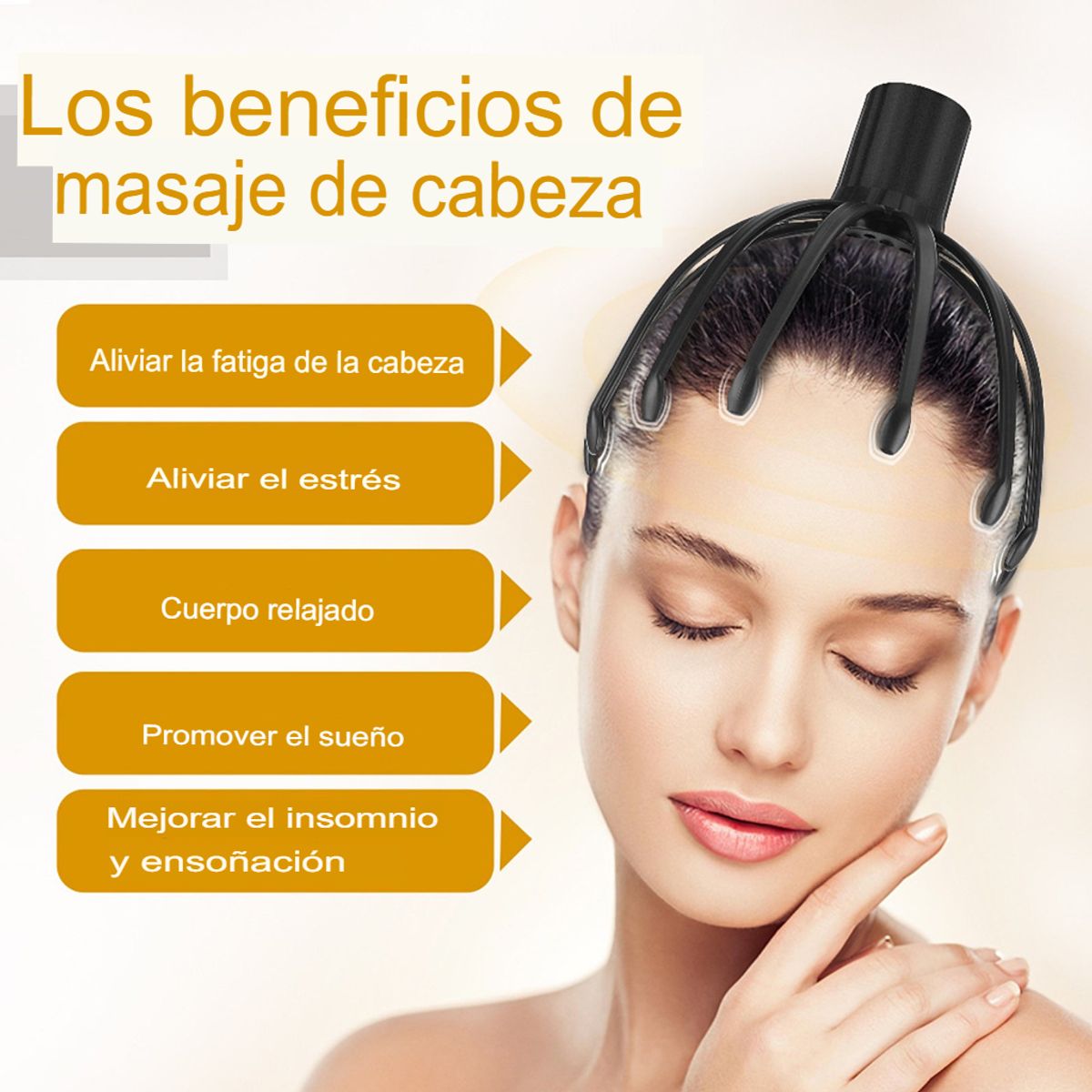 GENERICO - Masajeador de Cabeza con Vibración Recargable