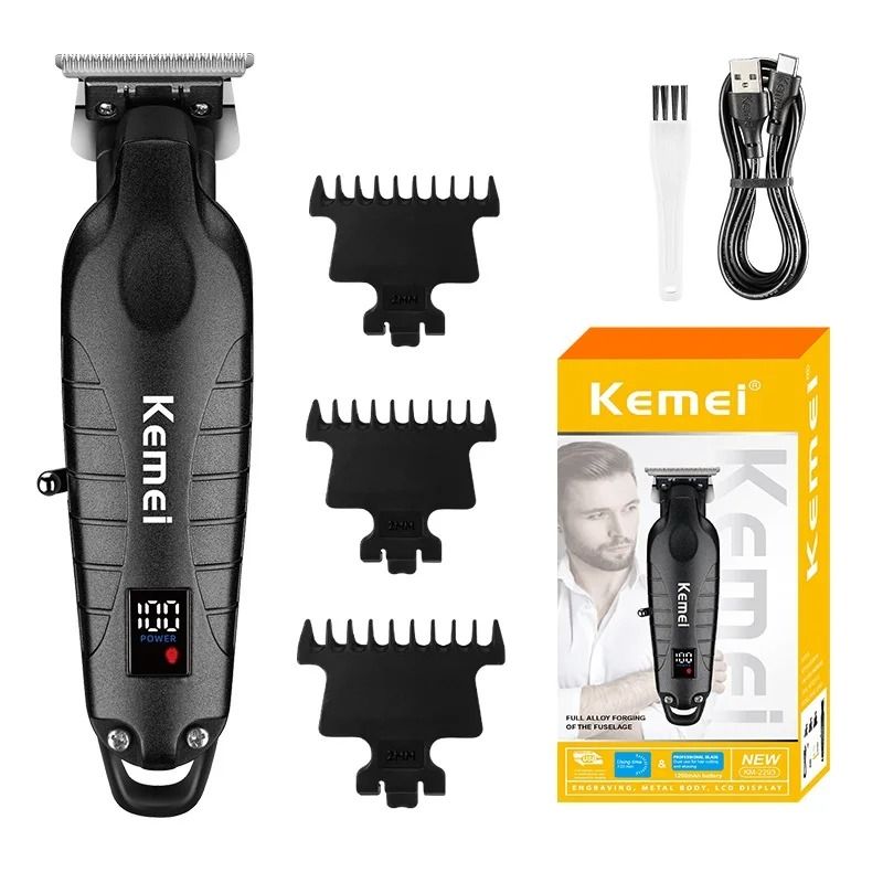 KEMEI - Maquina Patillera Original e  Inalámbrica KEMEI 2293