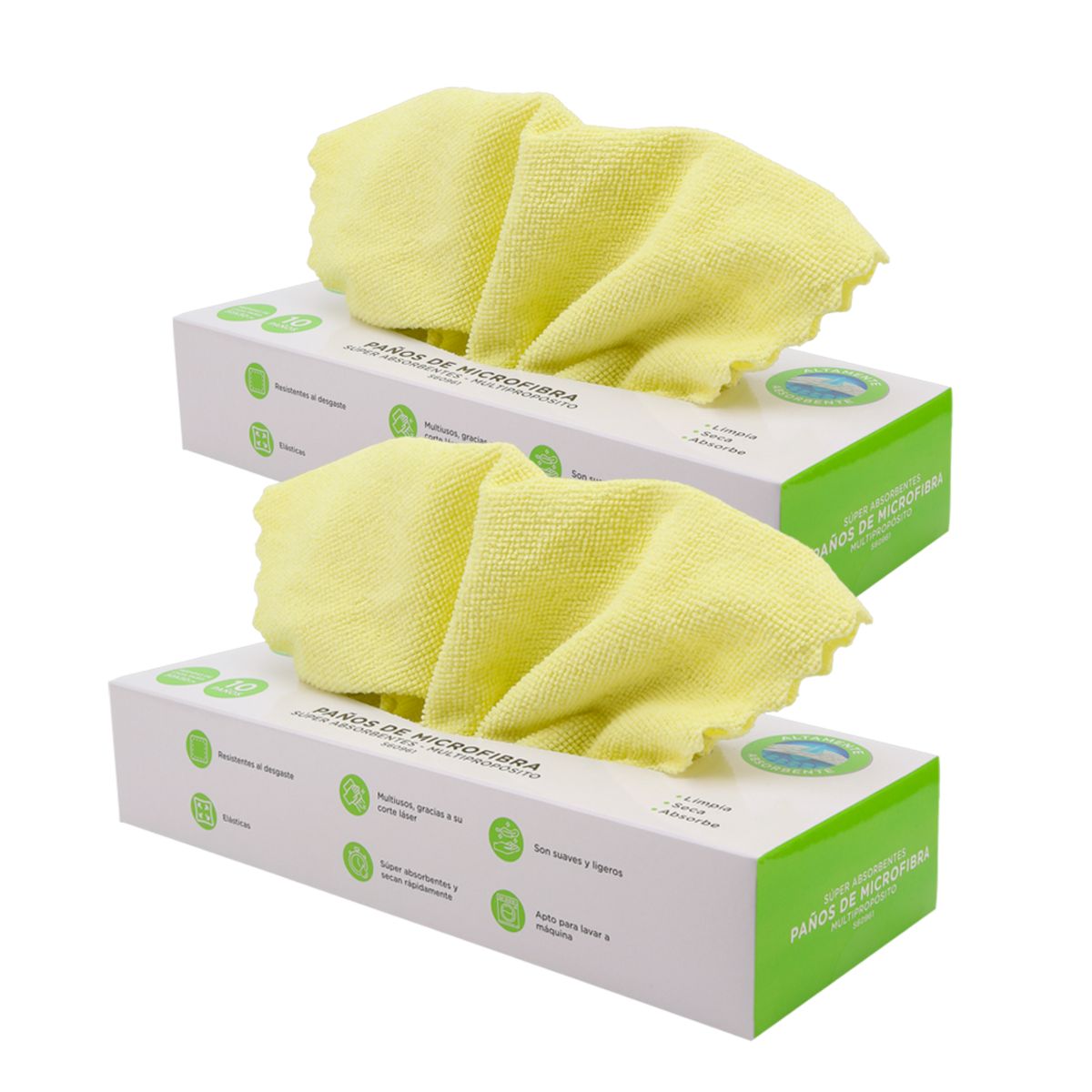 ESSENZA - Set 2 Cajas Paños De Microfibra Essenza X 10 Und 30 X 30 Cm