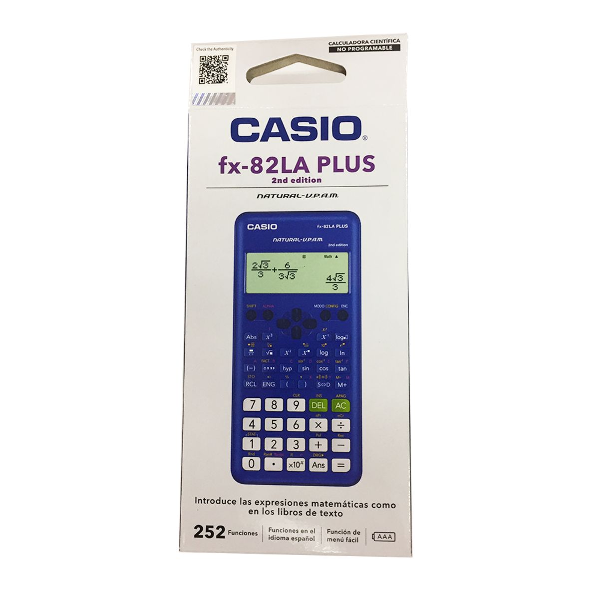 CASIO - CALCULADORA CIENTÍFICA CASIO FX82ES AZUL 252 FUNCIONES