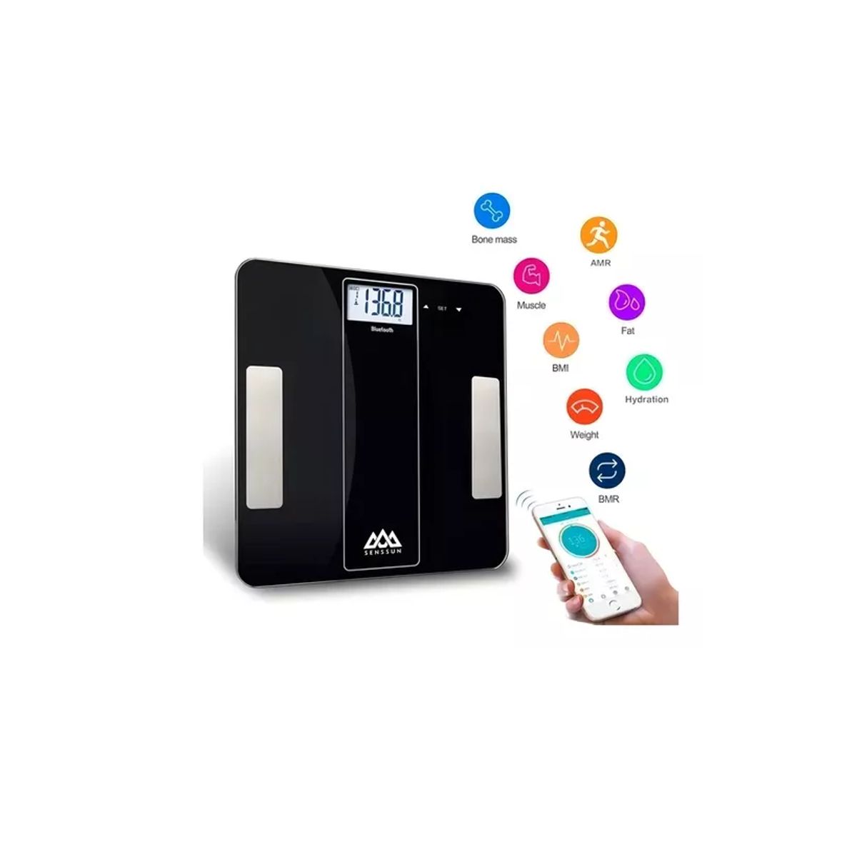 SKY - Báscula Digital Body Fat Bluetooth Sky con Análisis de Composición Corporal Sky