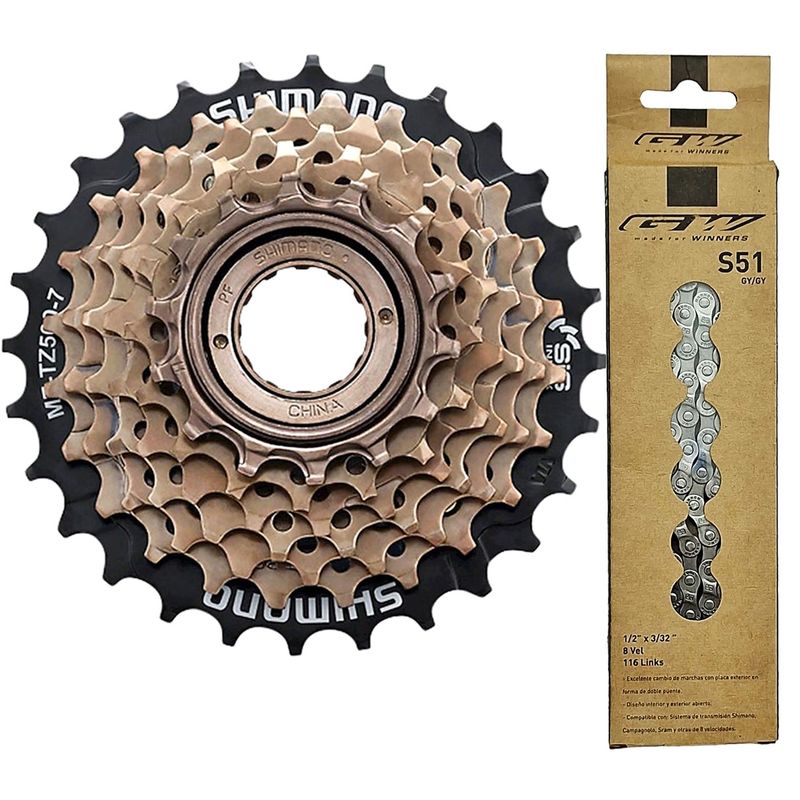 SHIMANO - Pacha Shimano Cadenilla Gw Bicicleta 7v 14-28 Tz500