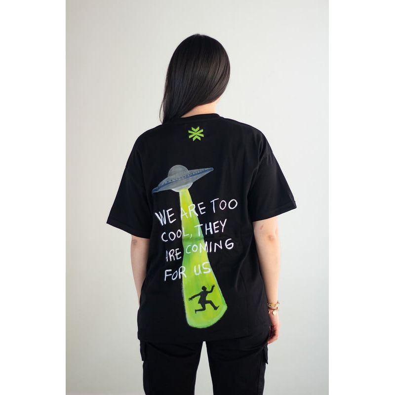 HAKISTORM - Camiseta oversized HAKISTORM 100% algodón T-shirt UFO Blck