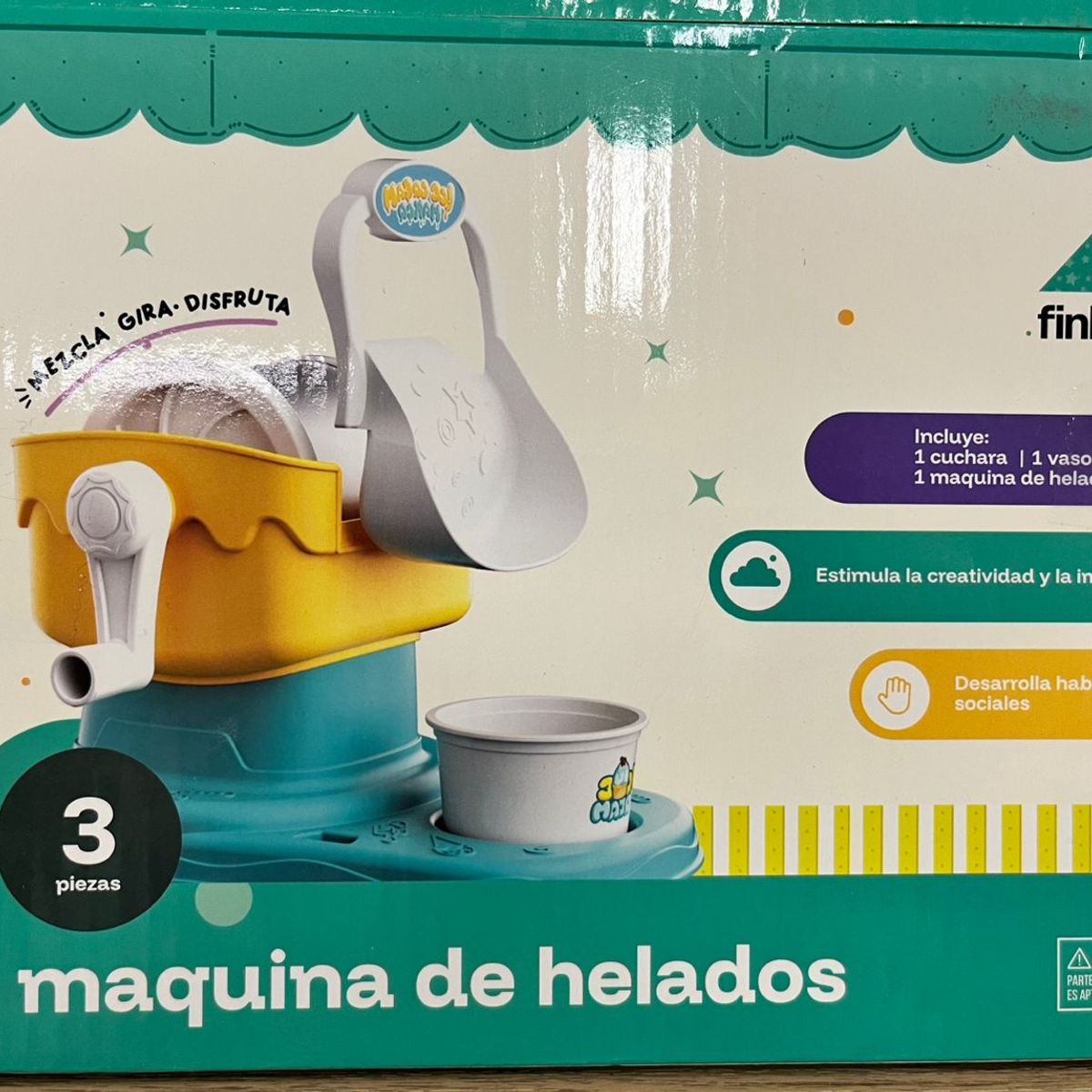 FINLANDEK - Juguete Máquina De Helados Haz Helado En Casa Cook It