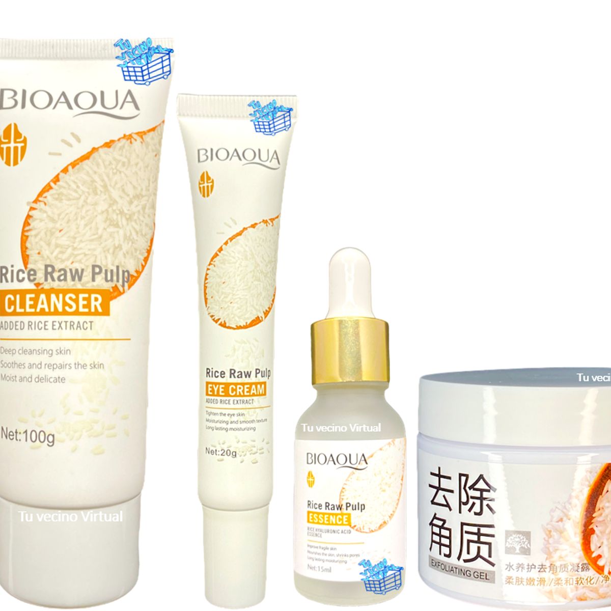 BIOAQUA - Jabon Bioaqua Arroz Kit X 4
