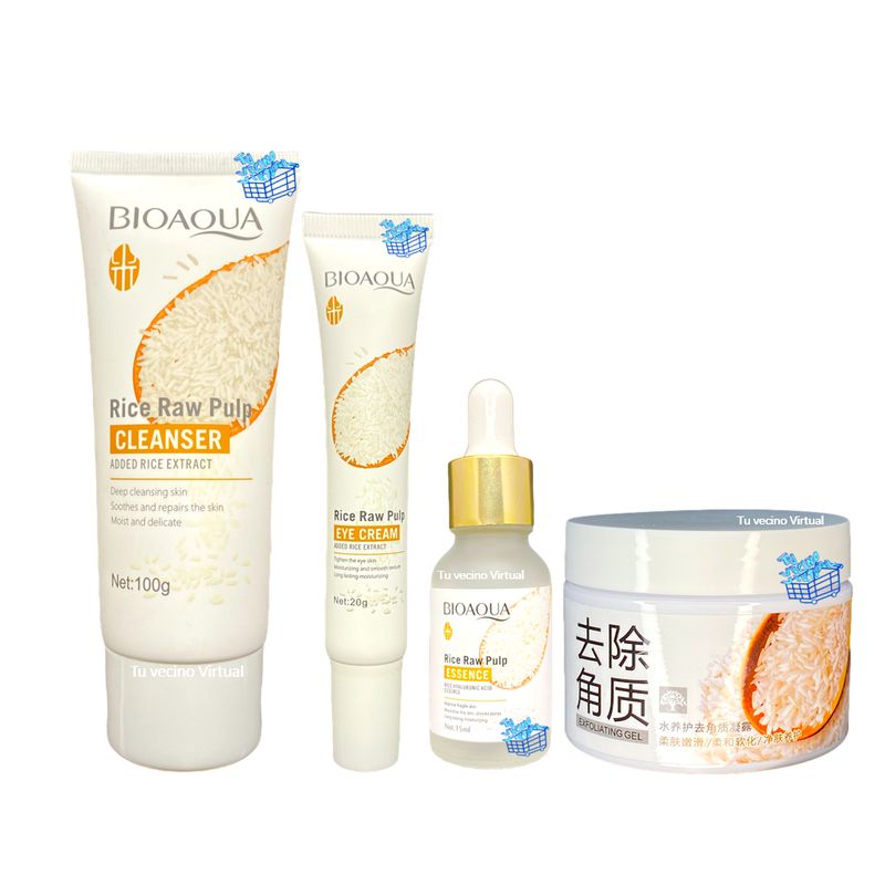 BIOAQUA - Jabon Bioaqua Arroz Kit X 4