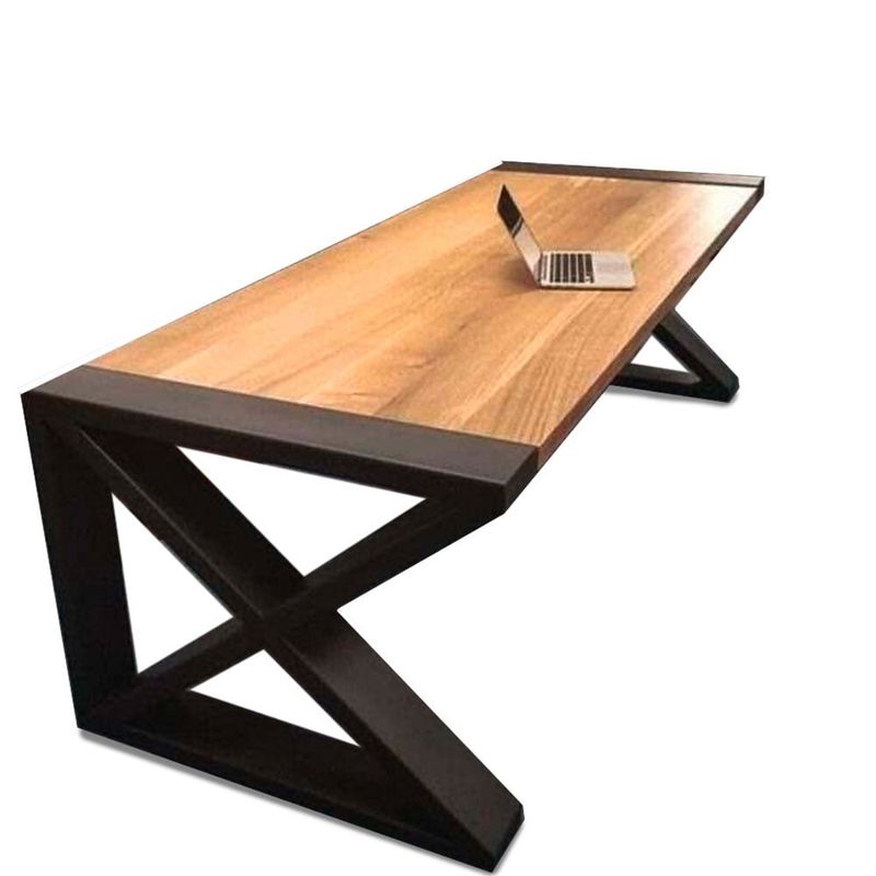 22 GRADOS DECORACION - Mesa Escritorio Acero en Roble y Metal 200cm