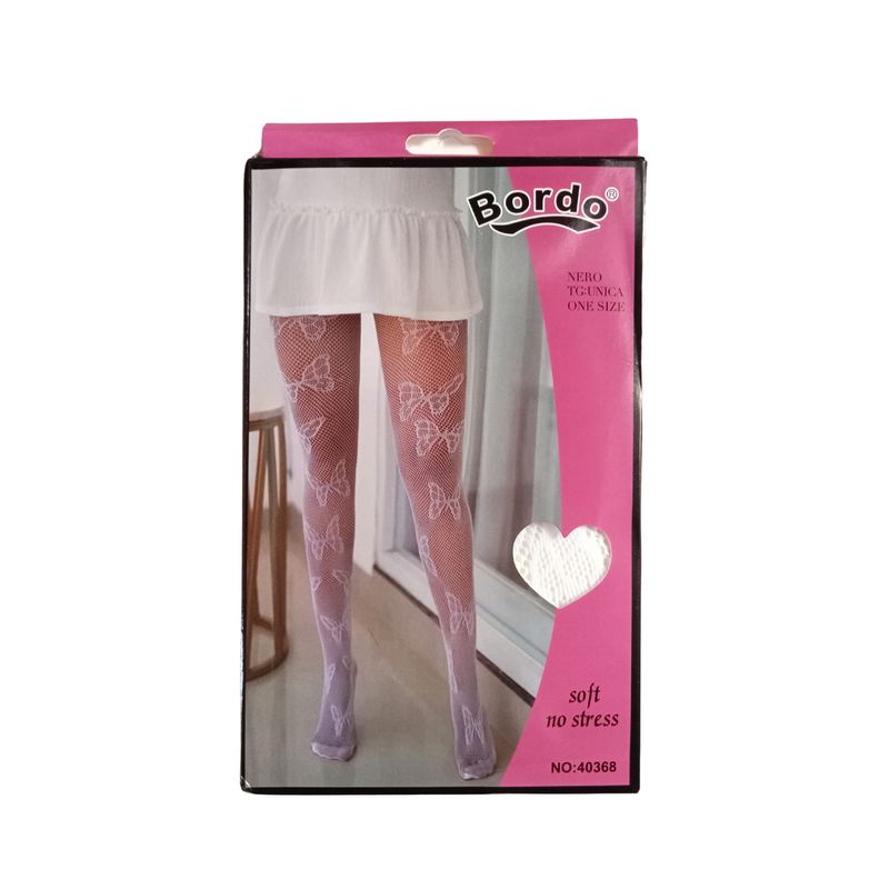 GENERICO - Media malla pantalon Blanca mariposa blanco talla única
