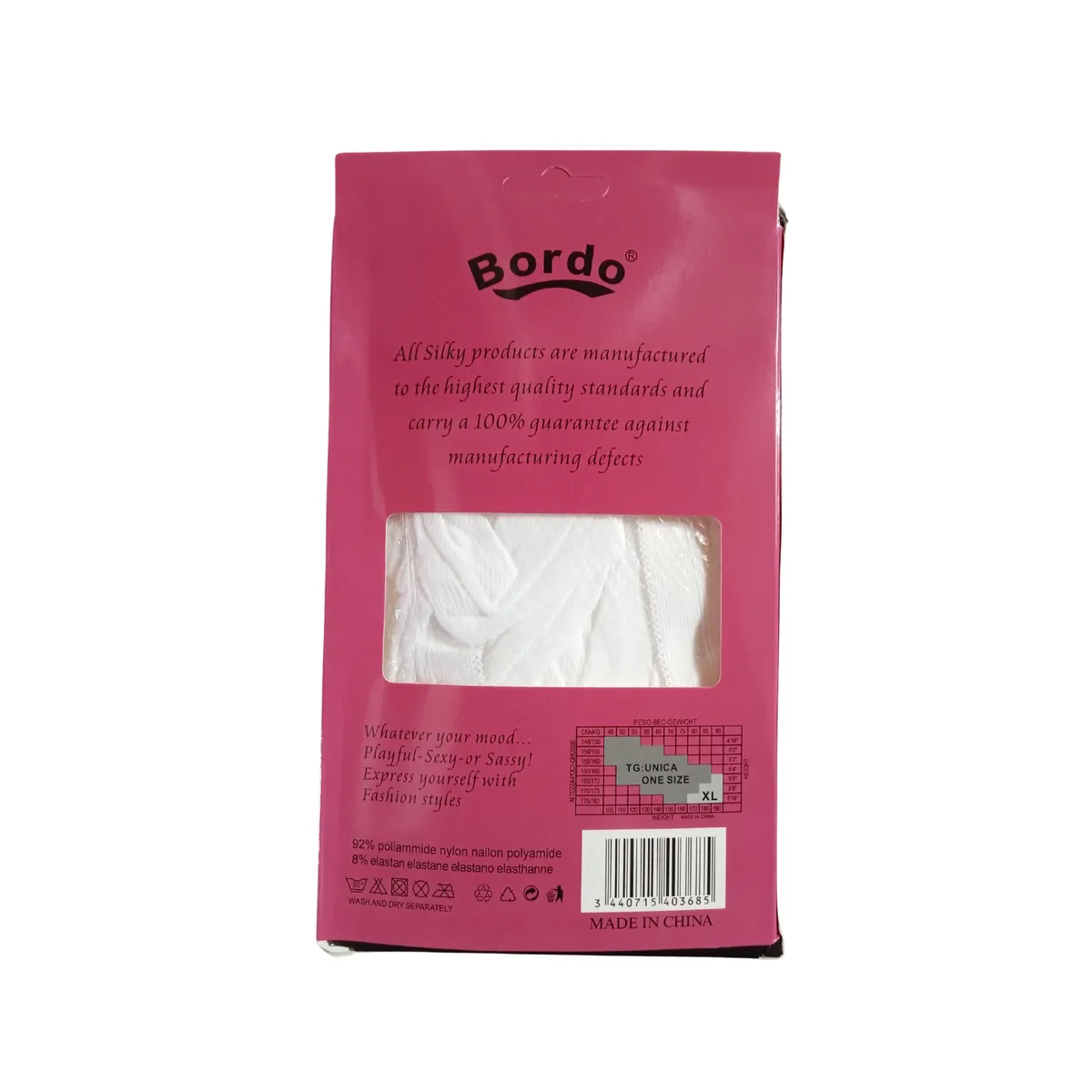 GENERICO - Media malla pantalon Blanca mariposa blanco talla única