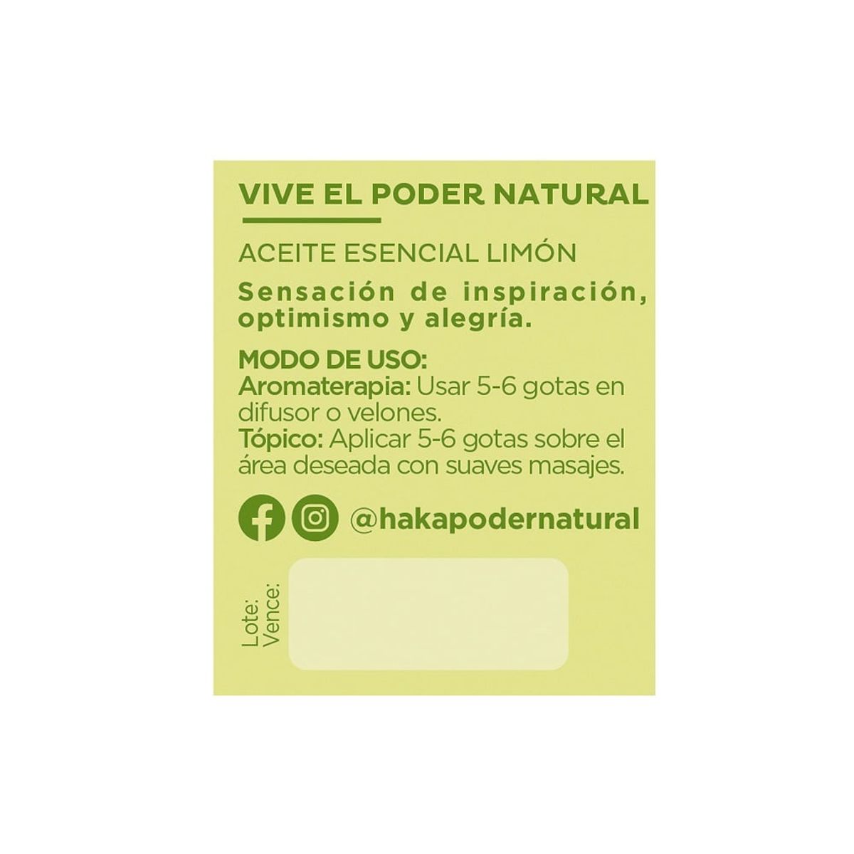 GENERICO - Aceite Esencial Haka Limon X 10ml