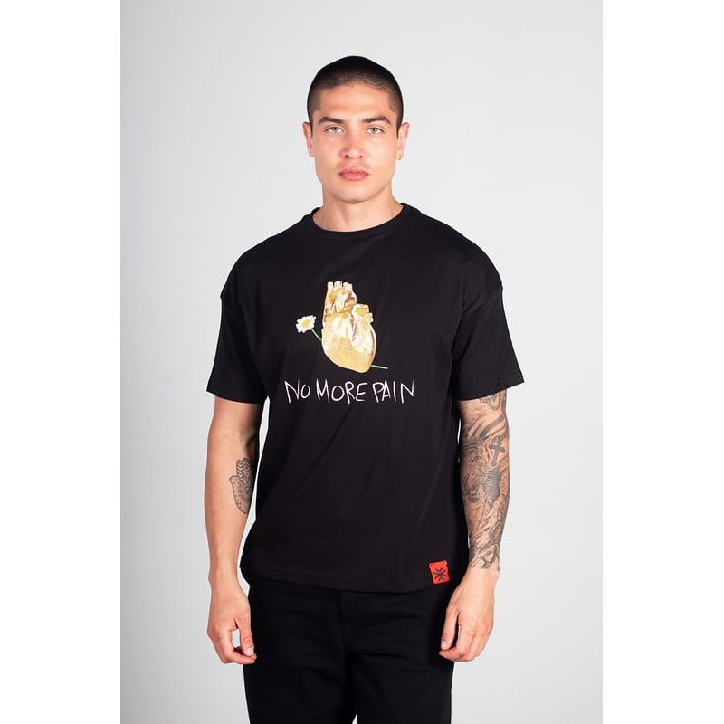 HAKISTORM - Camiseta oversized HAKISTORM 100% algodón T-shirt Golden Heart