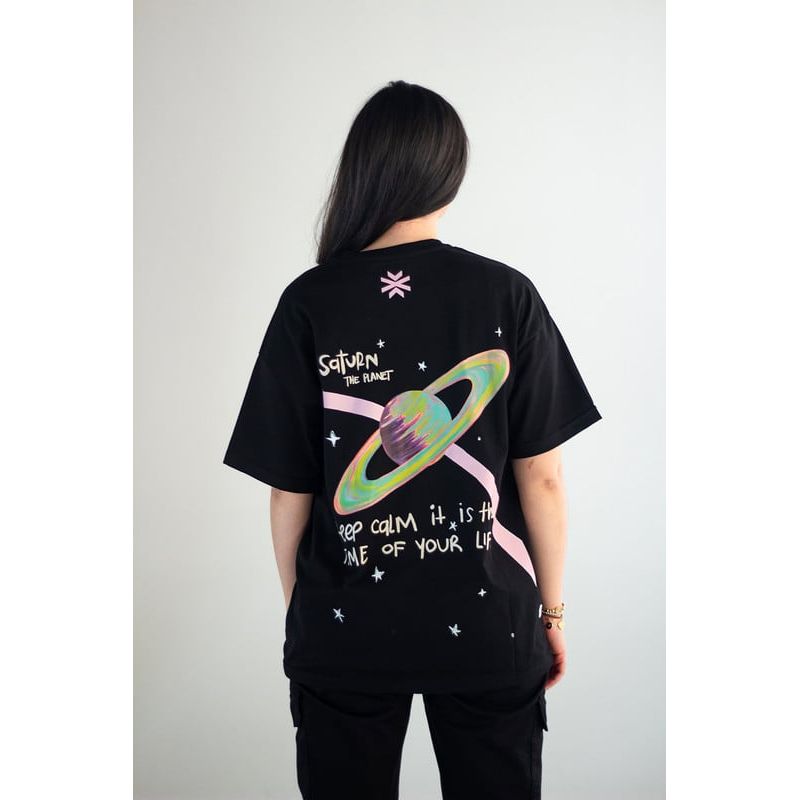 HAKISTORM - Camiseta oversized HAKISTORM 100% algodón T-shirt Saturn