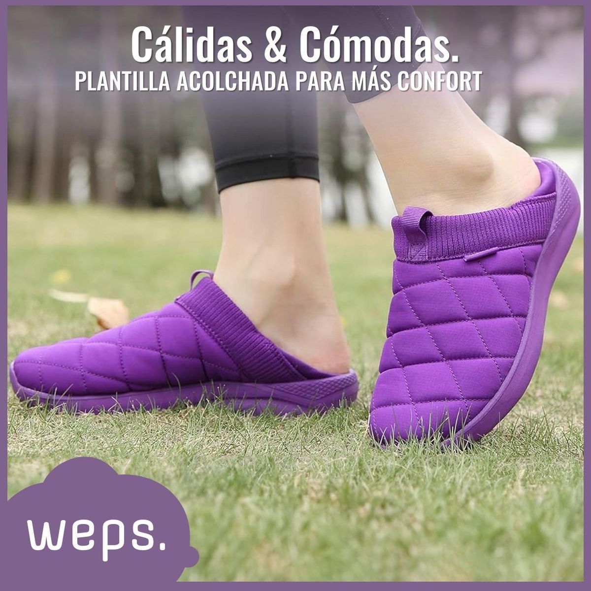 CASATUA - Pantuflas Babuchas Antideslizante Hombre Mujer Weps