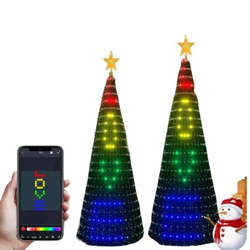 GENERICO - Árbol De Navidad Bluetooth De 5 Pies Con Luces, 27 Modos