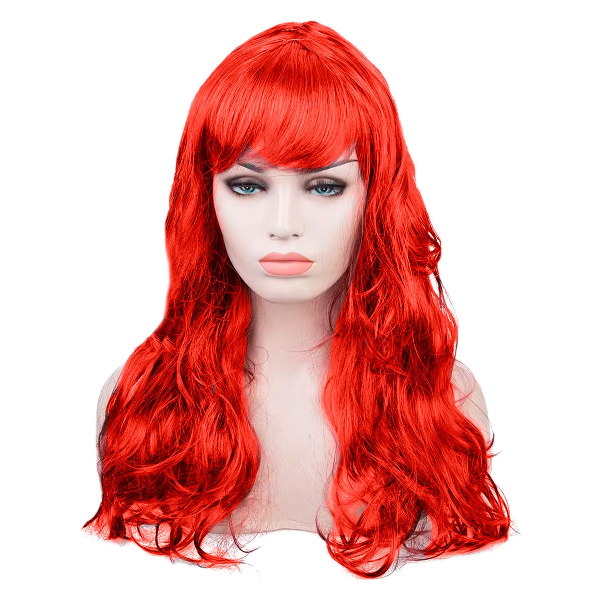 GENERICO - Peluca Larga Crespa Color Halloween Sintético Disfraz